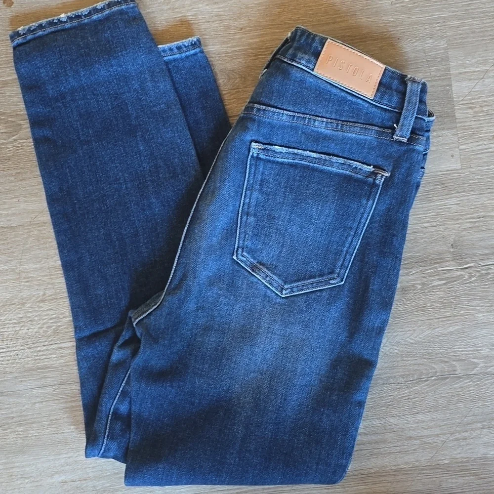 Pistola Classic Blue Denim Jeans Sz 28 Womans - Picture 3 of 5